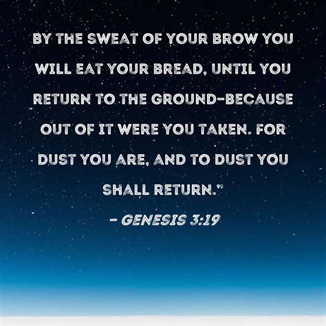 By the Sweat of Your Brow .